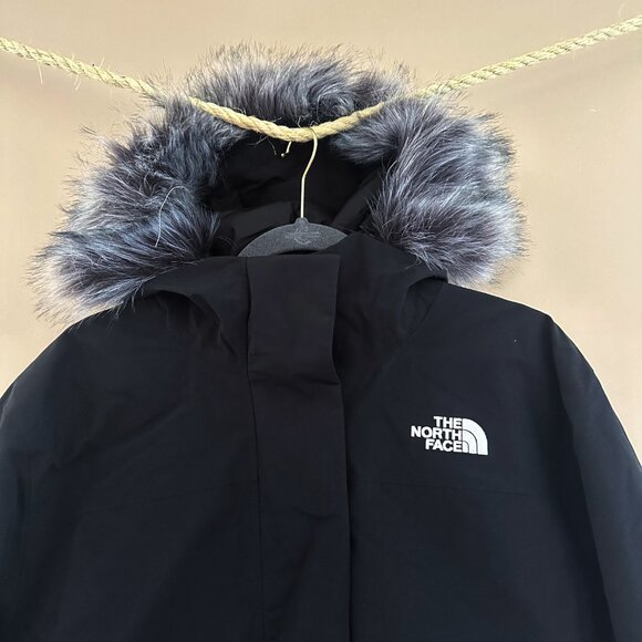 The North Face Women’s 2XL Arctic Parka Coat 600 Down Fill Black Jacket - Picture 15 of 16